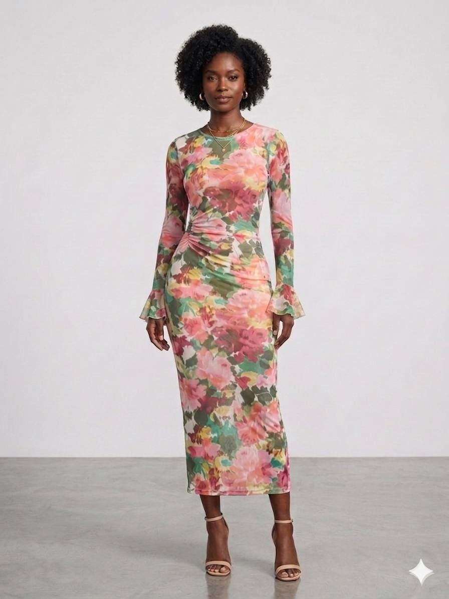 The Bloom Mesh Gown